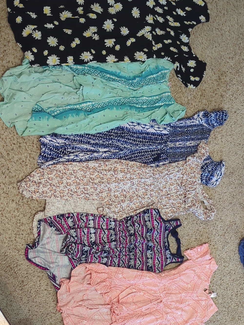 Girls Lot Of Rompers, Size 10/12